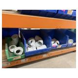 4 BINS OF 3' PVC FITTINGS