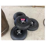 4 PNEUMATIC GARDEN WHEELS