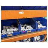 3 BINS OF 2' PVC FITTINGS