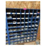 72 BIN WALL ORGANIZER WITH CONTENTS