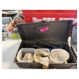 TOOLBOX OF BRASS PEX FITTINGS & CLAMPS