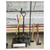 SHOVEL, SLEDGEHAMMER, AXE, ROLLING MAGNET