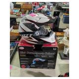 RIOT POWERSPORTS HELMET, SIZE MED WITH GOGGLES