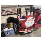 METAL CHRISTMAS SANTA, SNOWMAN LANTERN, AND SNAIL