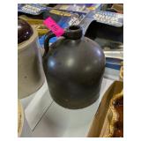 ANTIQUE 1 GALLON BLACK STONEWARE JUG