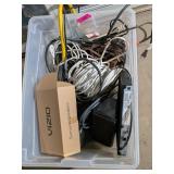 VIZIO SURROUND SPEAKERS, BLU RAY PLAYER, CORDS