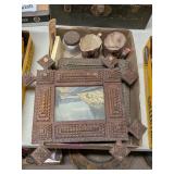 VINTAGE WOODEN PHOTO FRAMES, CREAMER SETS AND MORE