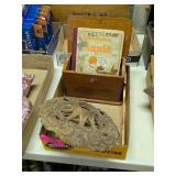 ANTIQUE CAST IRON LAMP BASE  & ANNIE BOOK