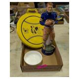 KESSLER VINTAGE DECANTER AND WOLVERINES FOAM SEAT