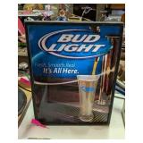 VINTAGE LIGHTED BUD LIGHT BAR SIGN