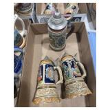 1 MEDIUM STEIN AND 2 STEIN MUSIC BOXES