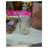 ANTIQUE GREENBAY SPRITZER GLASS BOTTLE, ALLOUEZ