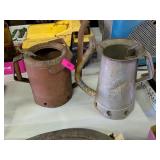 2 VINTAGE OIL POURERS