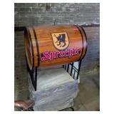 SPRECHER BARREL ADVERTISING WITH METAL FRAME