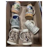 5 SMALL STEINS WITH STEIN LIGHTER