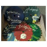 5 HAND PAINTED WI SPORTS SAW BLADE