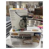 AUTOMATIC BURGER PRESS AND 3KG SCALE