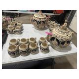 5L GERMAN PUNCH BOWL WITH 8 MUGS