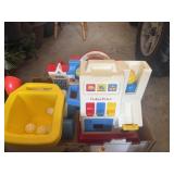 VINTAGE FISHER PRICE TOYS AND OUTDOOR BALLS