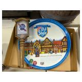 VINTAGE OLD STYLE ROUND TRAY & PABST TAP HANDLE