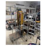 ADJUSTABLE ROLLING METAL WIRE SHELVES, 77X47X18