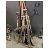 SHOVES, AXE, BOW SAW, AND MORE TOOLS