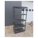 PLANO PLASTIC 5 SHELF 36X18IN SHELF UNIT, 6FT TALL