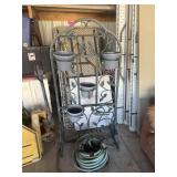 OUTDOOR VERTICAL PLANTER AND HOSE REEL
