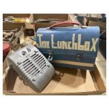 VINTAGE METAL LUNCH BOX & DRIVE-IN THEATER SPEAKER