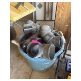 TOTE OF PVC LARGE FITTINGS