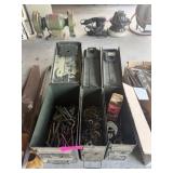 3 AMMO CANS - WASHERS AND BOLTS