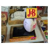 AUTOGRAPHED RON KRAMER 88 J&B WHISKEY FOOTBALL