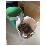 2 PAILS - TIRE CHAINS
