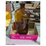 LARGE BROWN MEDICINE BOTTLE, 13IN TALL