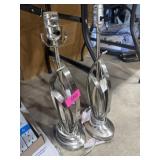 2 MATCHING LAMPS - NO SHADES