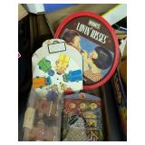 CHRISTMAS SHAKERS, TIN, AND HERSEY TRAY