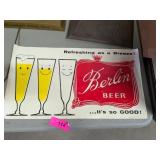 BERLIN BEER ADVERTISING SIGN - PAPER