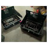 2 COLEMAN DUAL FUEL CAMP STOVES, VINTAGE