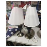 2 OVAL SHADE LAMPS