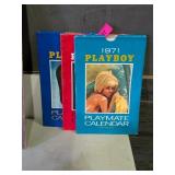 3 VINTAGE PLAYMATE CALENDARS 1969-1971