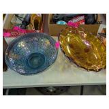 2 - VINTAGE CARNIVAL GLASS BOWLS