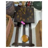 VINTAGE LARGE 27X13 PENDELUM WALL CLOCK