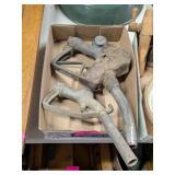 2 VINTAGE GAS NOZZLE DISPENSERS AND FORD CAP