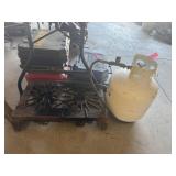 VINTAGE 2 BURNER STOVE AND LP TANK