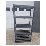 PLANO PLASTIC 5 SHELF 36X18IN SHELF UNIT, 6FT TALL