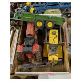 VINTAGE TONKA METAL DIGGER, TRACTOR, & JD TRAILER