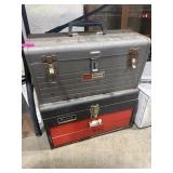 2 VINTAGE METAL TOOL BOXES