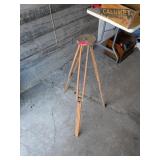 ANTIQUE WOODEN TRANSIT TRIPOD