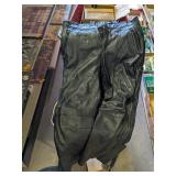 HARLEY DAVIDSON LEATHER PANTS/BIBS, SIZE 40