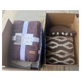 NEW THROW BLANKET AND PILLOWS